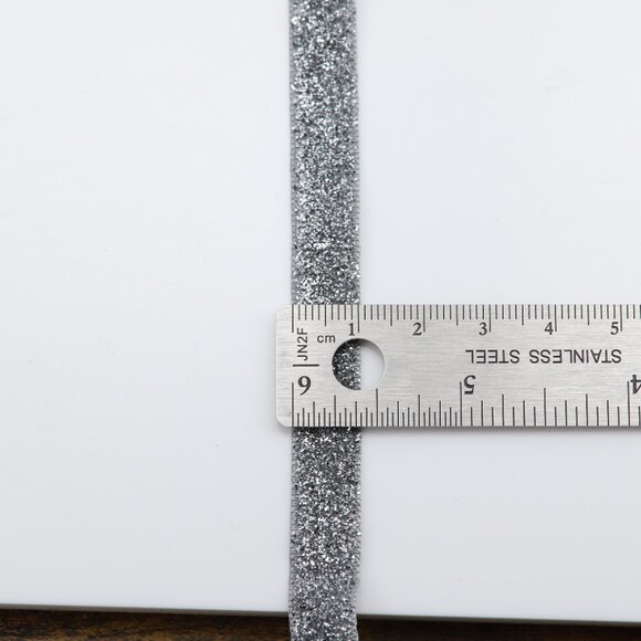 Silver Sparkle Choker adjustable Silver tone color Chokers (#42) - Picture 6 of 11